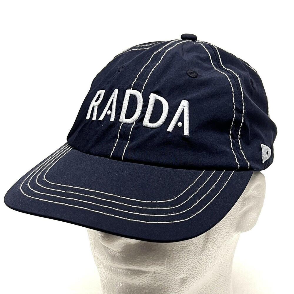 Radda Golf Hat Nylon Spandex Cap Clip Adjustable Strapback Navy Blue Low Profile